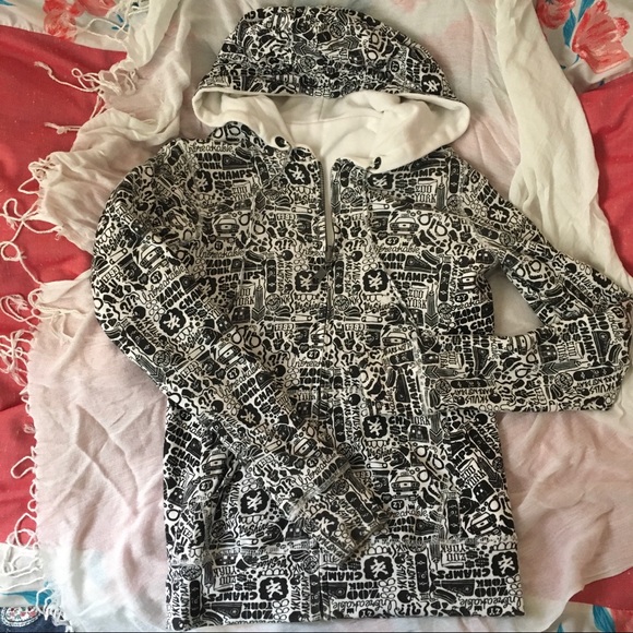 Zoo York reversible zip up hoodie women’s small - Picture 2 of 12